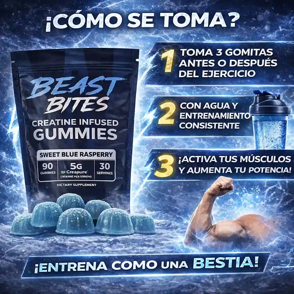 Beast Bites - Creatina en Gomitas.