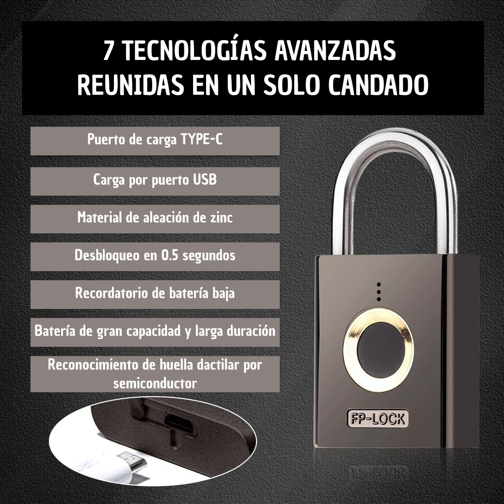 Candado Inteligente con Huella Digital