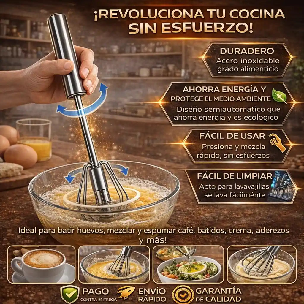 ¡El Batidor Manual que Revoluciona tu Cocina! + Obsequio