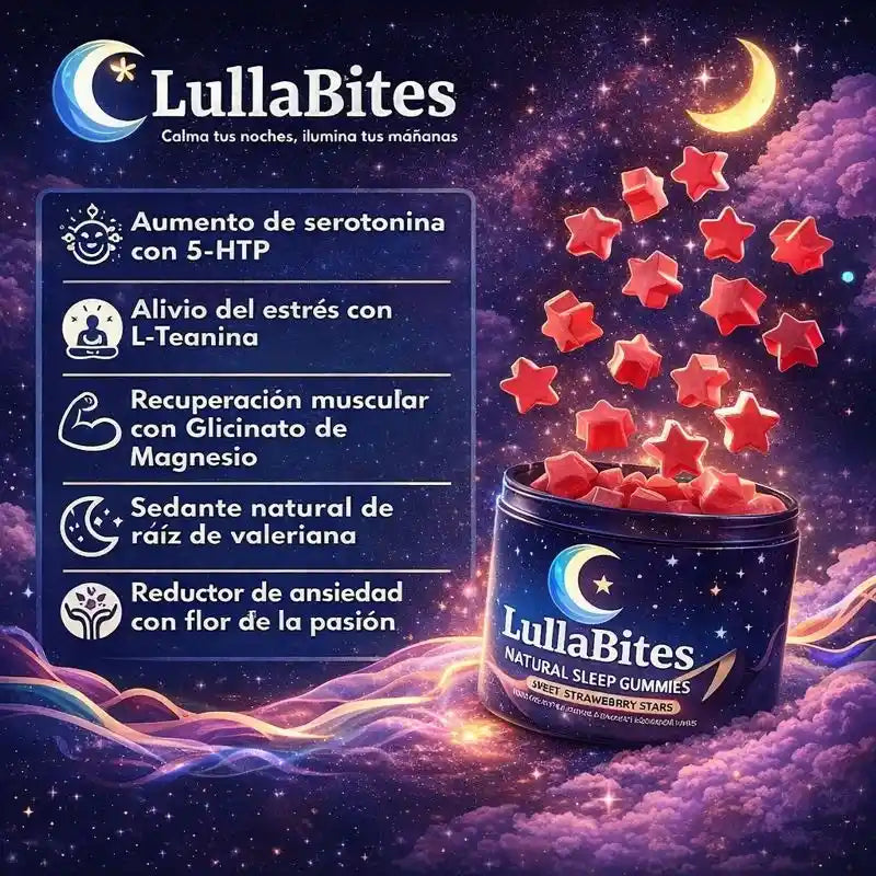 LullaBites® 2x1 — Las Gomitas Que Te Ayudan a Dormir en Menos Tiempo